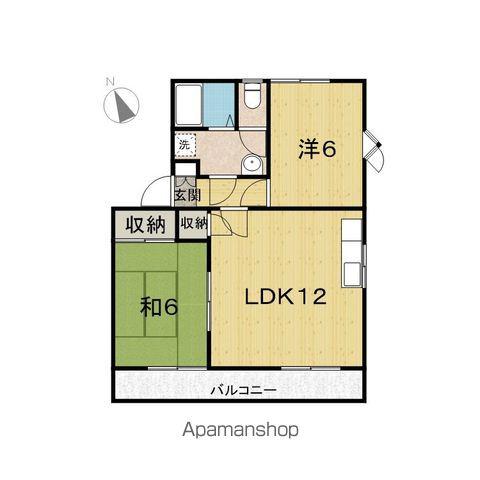 サンビレッジ田子(2LDK/2階)の間取り写真