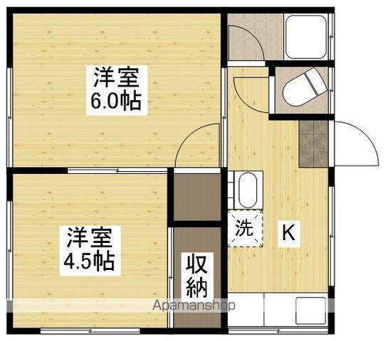 シエル大谷(2K/1階)の間取り写真