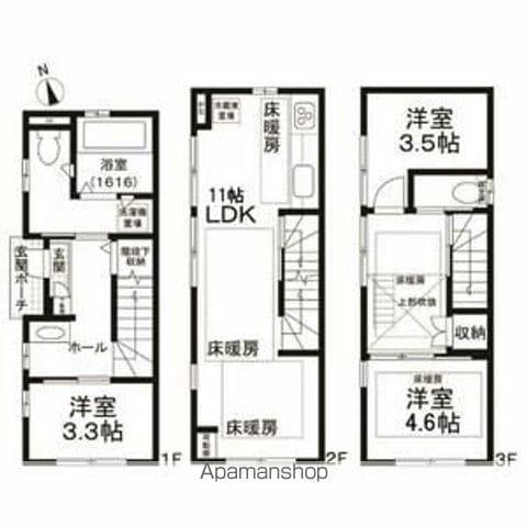 東京地下鉄東西線 門前仲町駅 徒歩3分 3階建 築7年(3LDK)の間取り写真