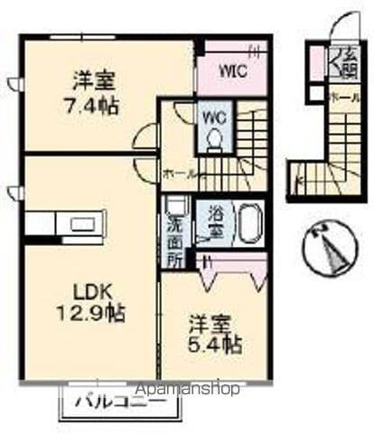 サン・シャイン東川口(2LDK/2階)の間取り写真
