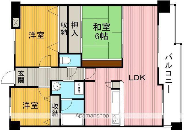 エトワール緑丘(3LDK/6階)の間取り写真