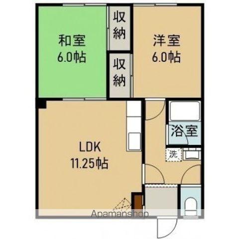 コーポ大國(2LDK/2階)の間取り写真