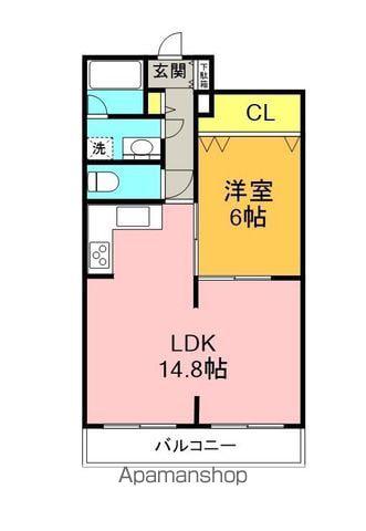 ファミール昭和町(1LDK/10階)の間取り写真
