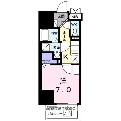 E.ステージ 新御徒町(1K/3階)の間取り写真