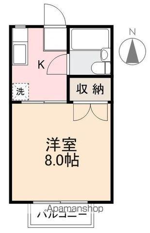 コーポラス阿部A棟(1K/2階)の間取り写真