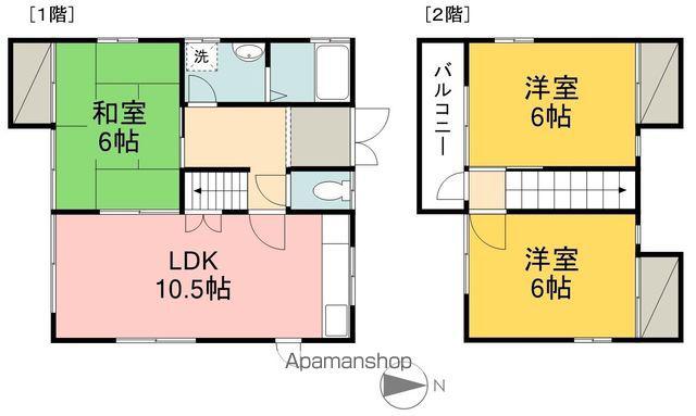 愛媛県松山市 2階建 築31年(3LDK)の間取り写真