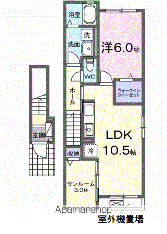 ル・トロ(1LDK/2階)の間取り写真