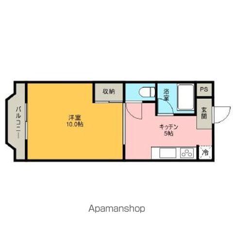 ア・ラ・モードS(1DK/2階)の間取り写真