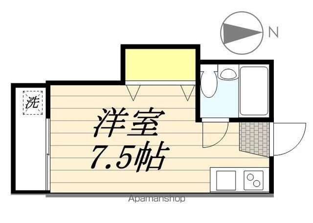 ウエストアパートメント(ワンルーム/2階)の間取り写真