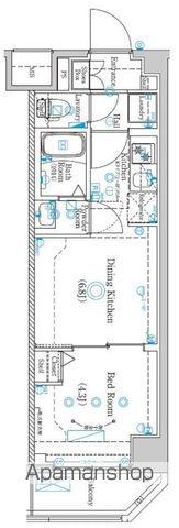 ラフィスタ墨田5丁目Ⅱ(1DK/1階)の間取り写真