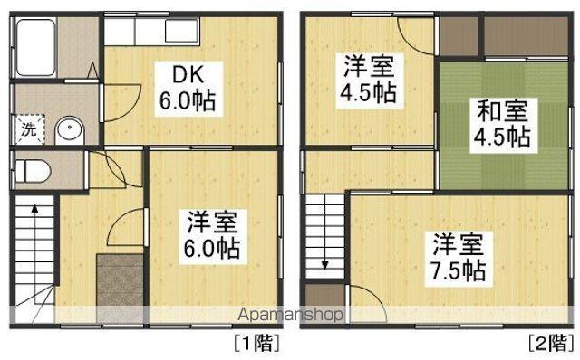 水島臨海鉄道 福井駅(岡山) 徒歩5分 2階建 築31年(4DK)の間取り写真