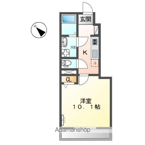 土讃線 善通寺駅 徒歩30分 2階建 築8年(1K/1階)の間取り写真