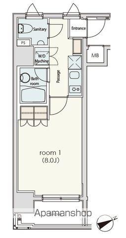 カスタリア日本橋(1K/3階)の間取り写真