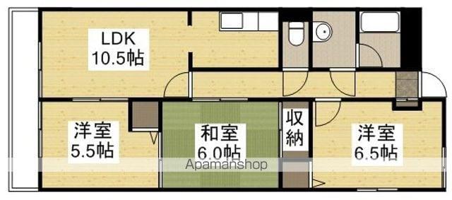 デューク白楽町 Ⅰ(3LDK/1階)の間取り写真