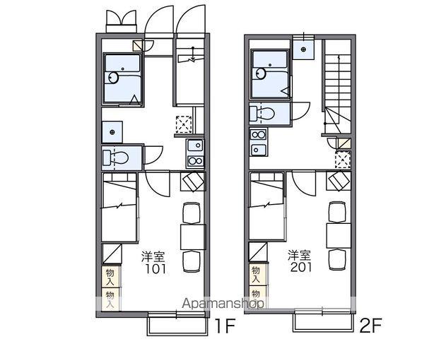 レオパレス御笠川イースト(1K/2階)の間取り写真