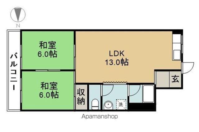 萬有家具ビル(2LDK/4階)の間取り写真
