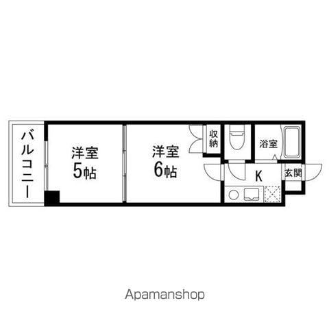 SAKO泉中央(2K/4階)の間取り写真