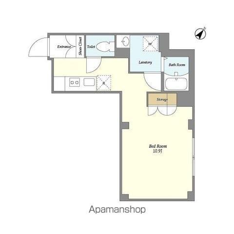 ジニア不動前(ワンルーム/6階)の間取り写真