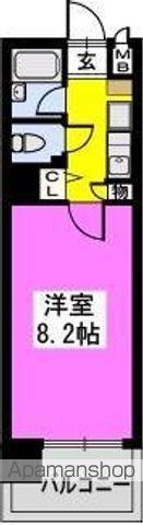 ラフィーネ博多(1K/8階)の間取り写真