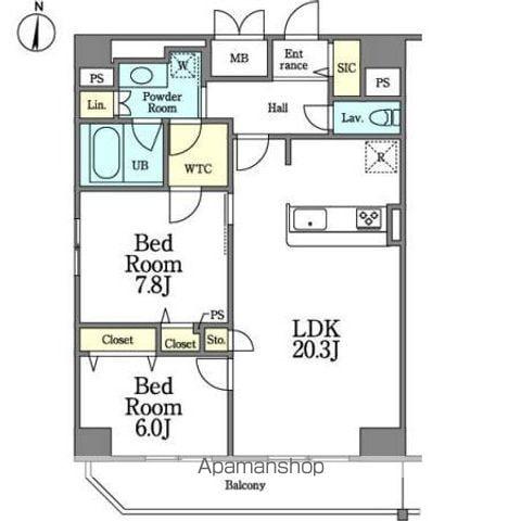 新栄アイサンメゾン(2LDK/10階)の間取り写真