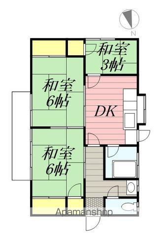 西鉄天神大牟田線 紫駅 徒歩18分 1階建 築54年(3DK)の間取り写真