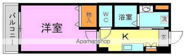 ジニアス高円寺Ⅰ(1K/1階)の間取り写真