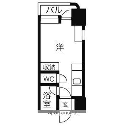 アンセリジェ壱番館(1K/5階)の間取り写真