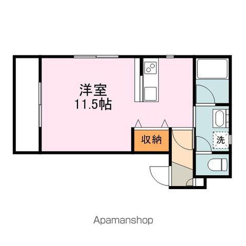 ポルシェ松浜(ワンルーム/2階)の間取り写真