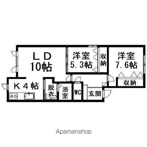 インフィニティ(2LDK/1階)の間取り写真