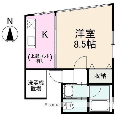 大山ビル3F北(1K/3階)の間取り写真