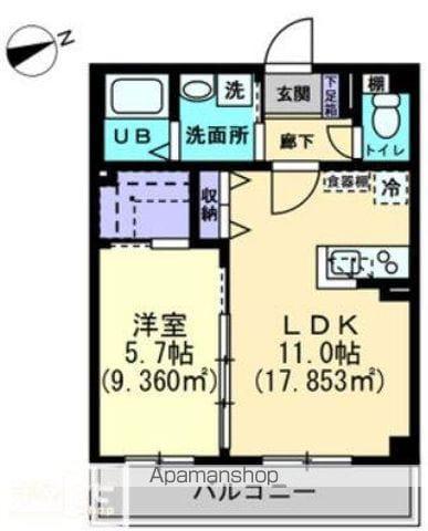 SIRIUS GARDEN(1LDK/1階)の間取り写真