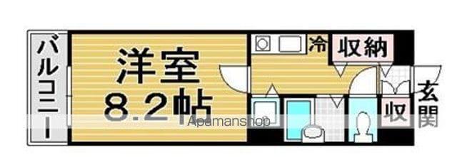 バニーメドー壱番館(1K/3階)の間取り写真