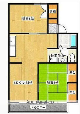 セジュール加納(2LDK/2階)の間取り写真