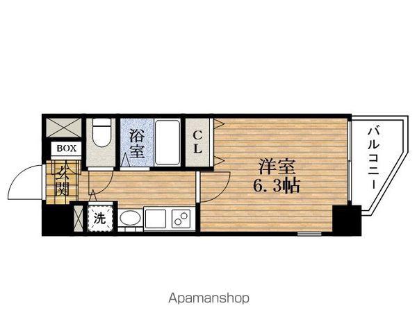 PRESSANCE難波リバーオアシス(1K/6階)の間取り写真
