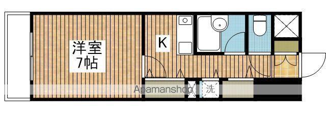 ダイアパレスシアース万代西棟(1K/4階)の間取り写真