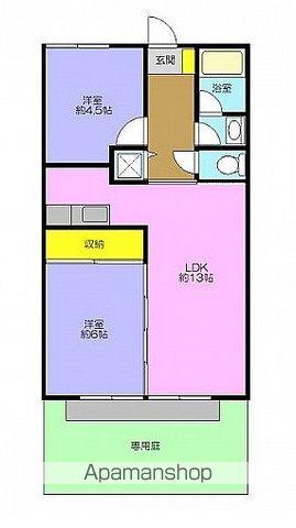 フィールド2(2LDK/1階)の間取り写真