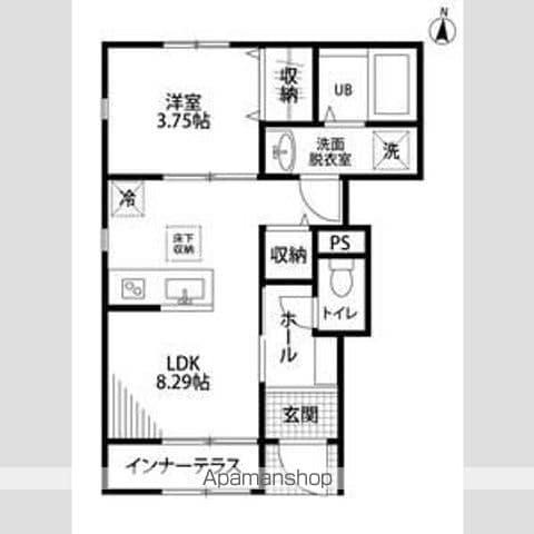 リーブルファイン那加南栄町(1LDK/1階)の間取り写真