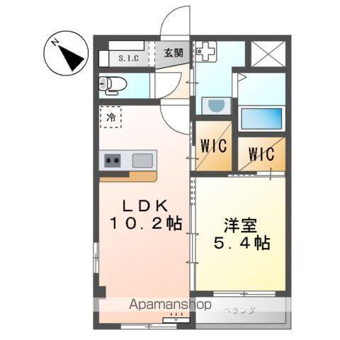 ロングロング東川口(1LDK/2階)の間取り写真