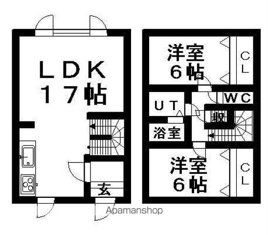マイルストーン里塚A棟(2LDK/1階)の間取り写真