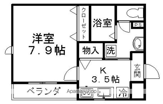 メゾン・マーヴェラス(1K/2階)の間取り写真