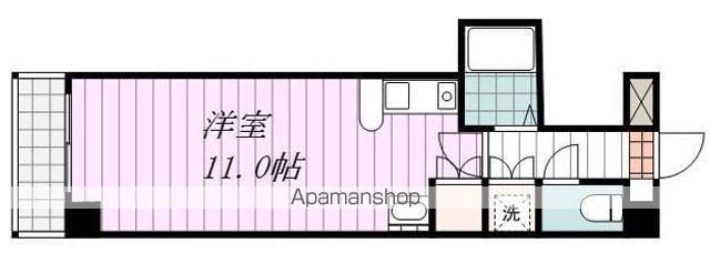 ベルメゾン市坪(ワンルーム/3階)の間取り写真