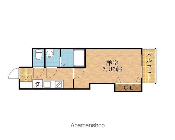 LUXE都島2(1K/5階)の間取り写真