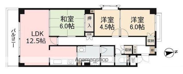 ディメール太田(3LDK/3階)の間取り写真
