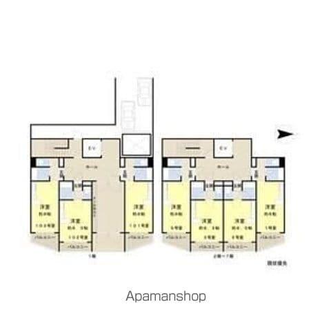 シャトレーヌ北島(ワンルーム/1階)の間取り写真