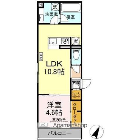 ASSET-COURT立川上砂町5丁目 A棟(1LDK/3階)の間取り写真