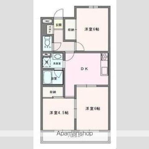 エルベール新町1号館(3DK/1階)の間取り写真