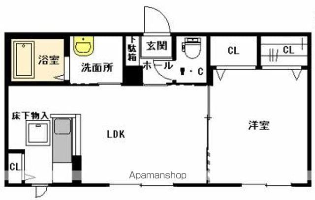 ソフィア尾ノ上(1LDK/1階)の間取り写真