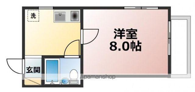 第3宮本ビル(1K/2階)の間取り写真