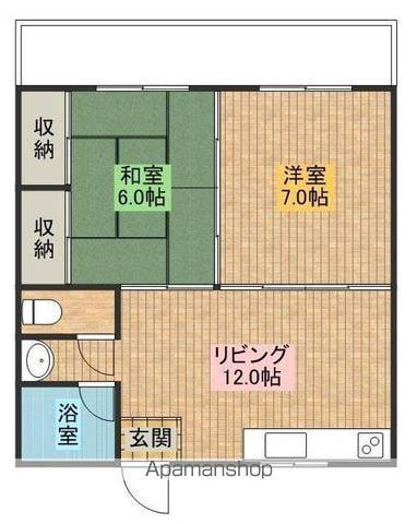 バンバンターマンション(2LDK/2階)の間取り写真