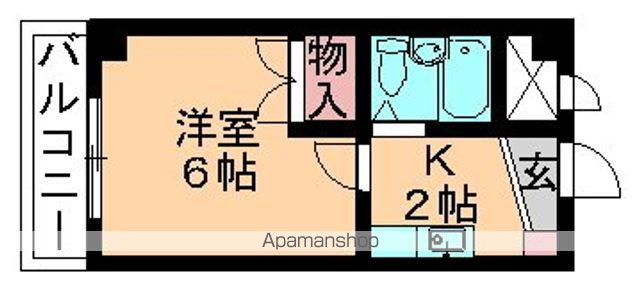 ジュネス本町(1K/3階)の間取り写真